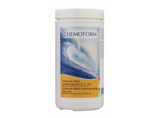 Tabletki rozpuszczalne w wodzie o masie 20 g z chlorowym składnikiem - mini - 1 kg.
