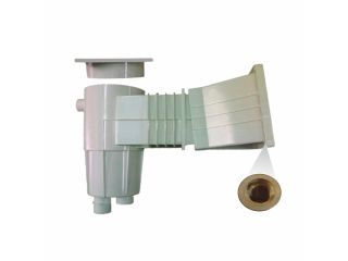 Skimmer 17,5 l mit einer Neigung von 6°, breiter Hals, Messingabdeckungen.