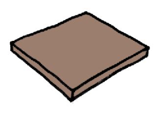 Louisiana Pflasterstein - 500 x 500 x 35 mm, Naturholz