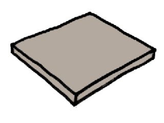 Sahara Fliesen - grau - quadratischer Teil 500x500x25mm, 1m2