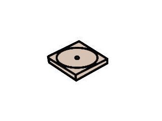 Pflaster Sahara - rosa - flacher Teil für Skimmer 270x270x35 mm, 1 Stück