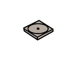 Ardoise-Pflaster - Grau - Teil für den Skimmer 270x270x35 mm, 1 Stück
