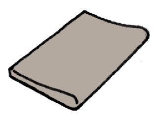 Ardoise-Pflasterung - grau - gerade abgerundetes Stück 500 x 350 mm, 1 Stück.